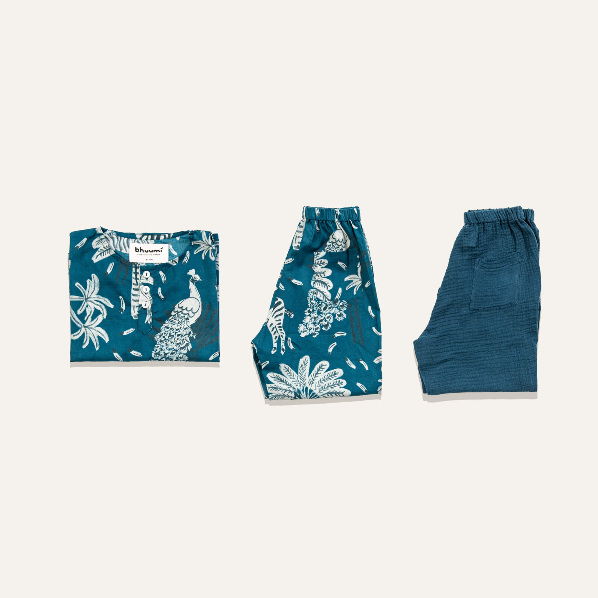 BHUUMI-JUNGLE-SET-ORGANIC-COTTON-BUNDLE-Lyons-Blue
