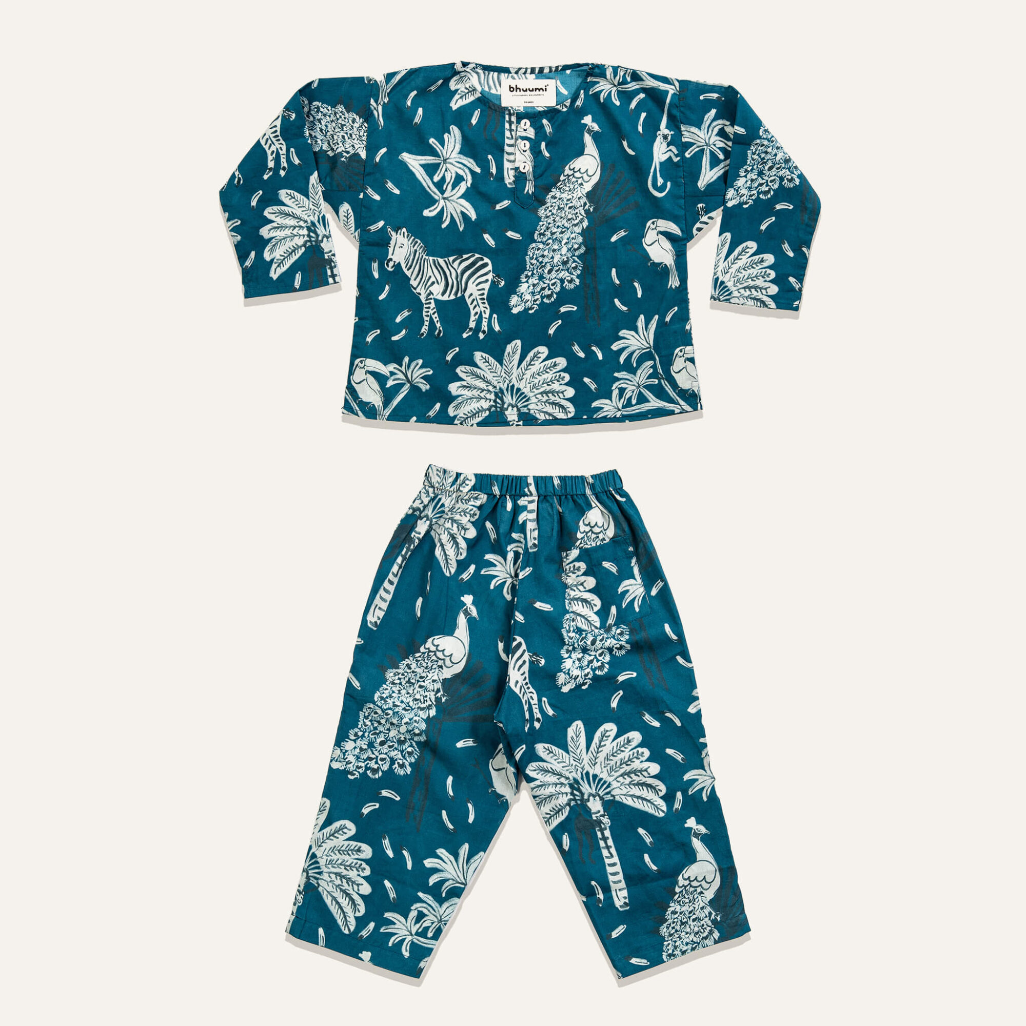 Bhuumi® Jungle Kid Set - Organic Cotton - Lyons Blue