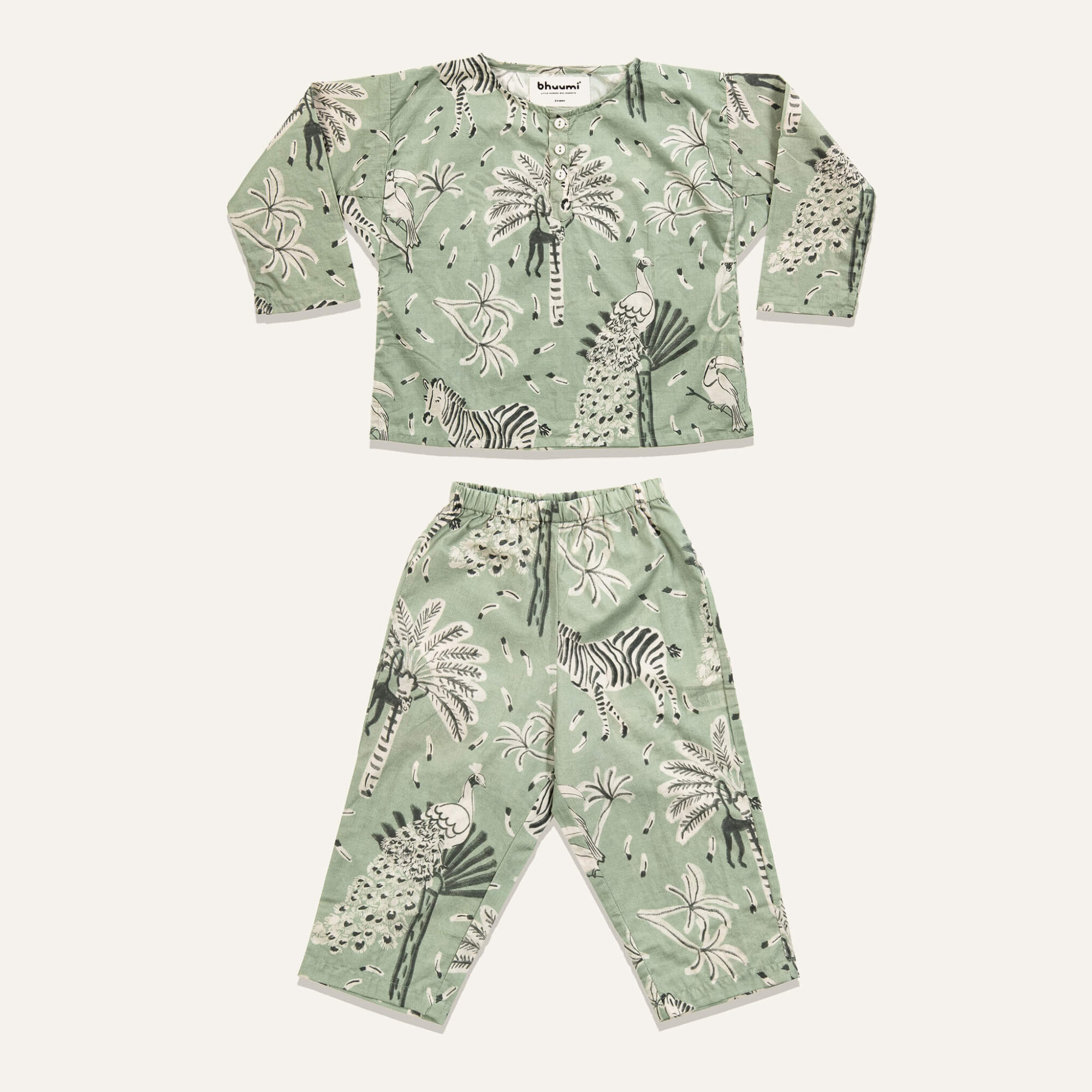 Bhuumi® Jungle Kid Set - Organic Cotton - Reseda Green