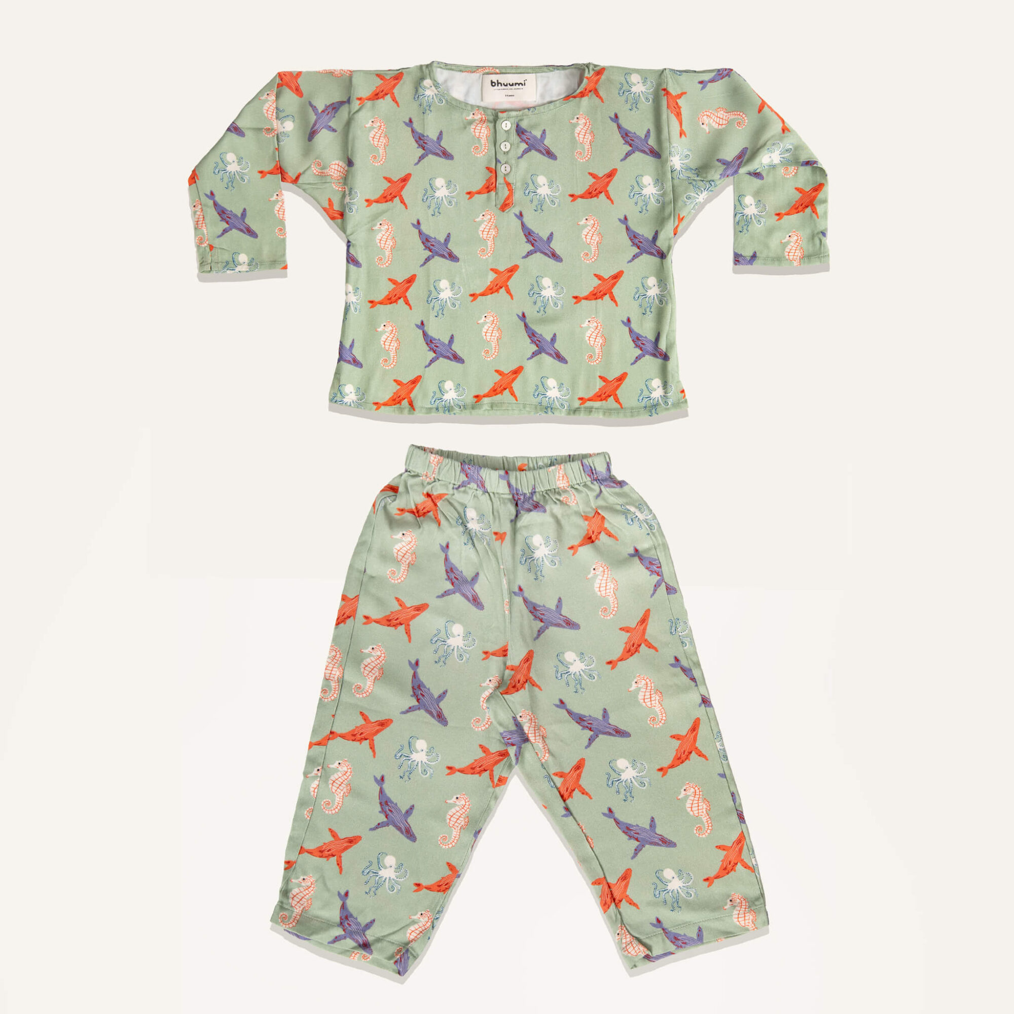 Bhuumi® Ocean Kid Set - Natural Bamboo - Light Green